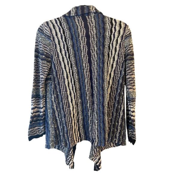 Nic+Zoe Linen Mixed Knit Waterfall Cardigan size PM - Picture 2 of 6